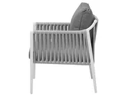 Garden Lounge Set with Table 4 Seater LATINA Metal Grey_702642