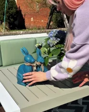 Figurine Rabbit JAMBLES Ceramic Blue_997319