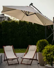Cantilever Parasol LED 285 cm CORVAL Beige_1017619