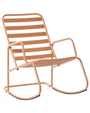 Garden Rocking Chair TURI Metal Golden Brown_1020861