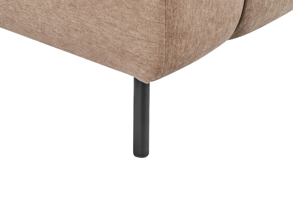 Right-Hand Chaise Longue LANNILS Fabric Light Brown_941996