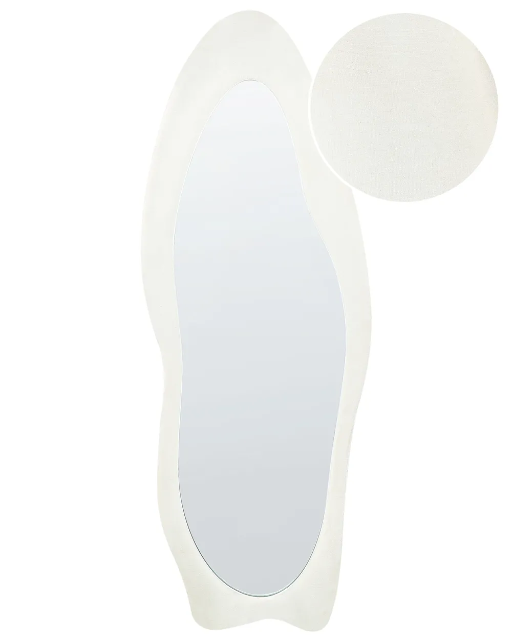 Wall Mirror REIGNY 57 cm 160 cm Velvet White