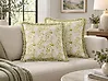 Set of 2 Decorative Cushions FILIX 45 x 45 cm Cotton Green Floral Pattern