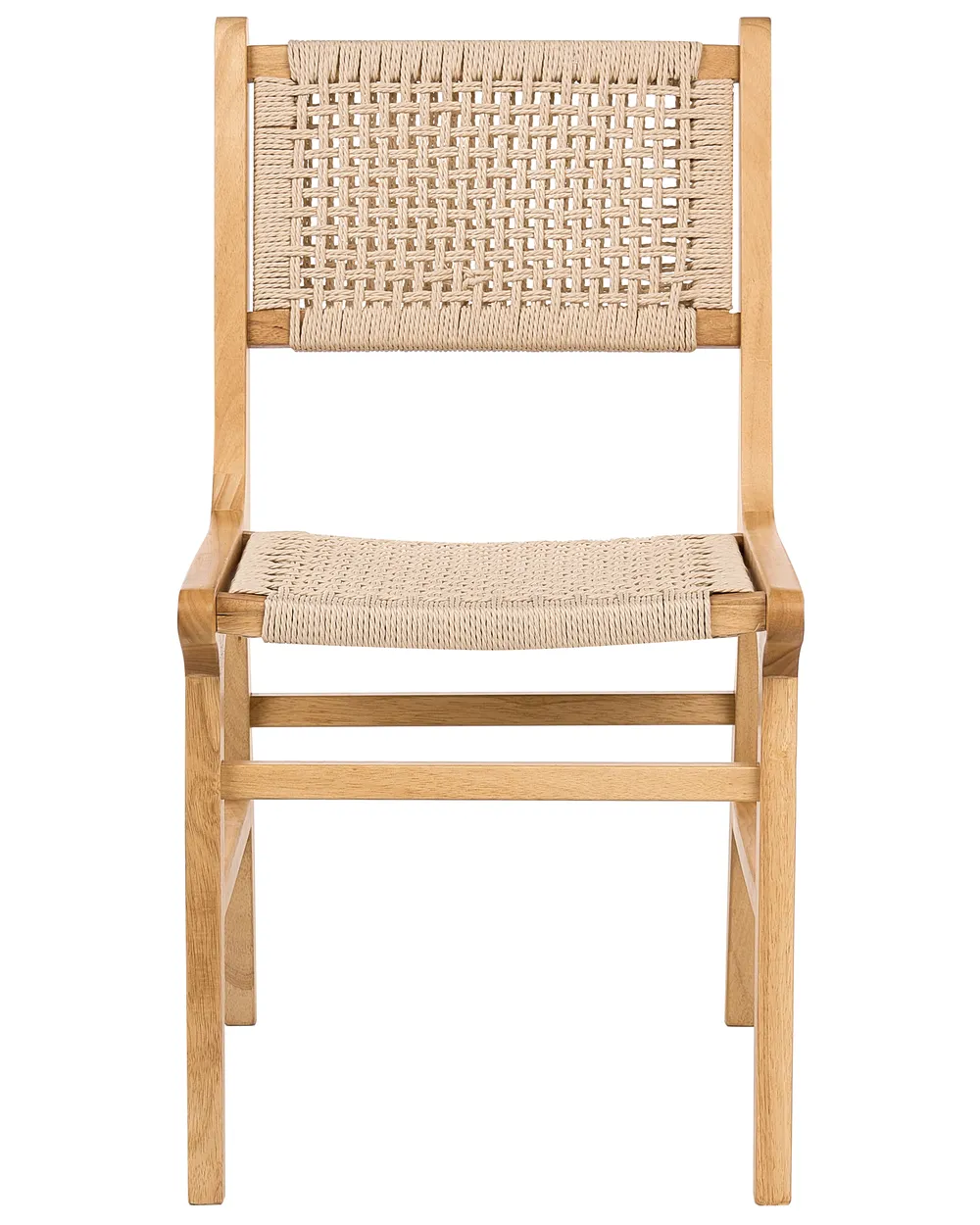 Set med 2 matstolar OZELLA Trä Ljusbrun/ Beige_985722