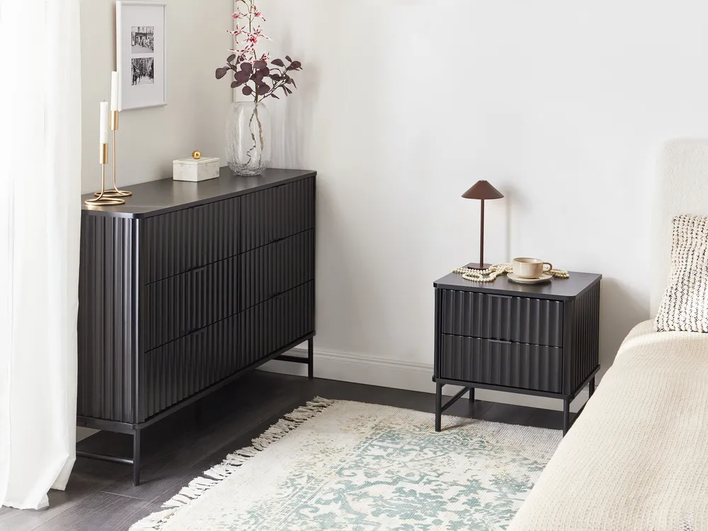 6 Drawer Chest GLASTONBURY Black_972704