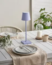 Wireless LED Table Lamp BACEIRO Metal Light Violet_1061024