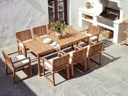 Set of 8 Garden Chair Cushions SASSARI PREMIUM 46 x 46 cm Off-White_1065126
