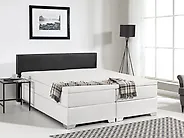 Divan Bed Faux Leather PRESIDENT 160 x 200 cm (EU King Size) Black/ White_1179217