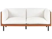 Living Room Set 5 Seater VORGOD Fabric Off-White_996407