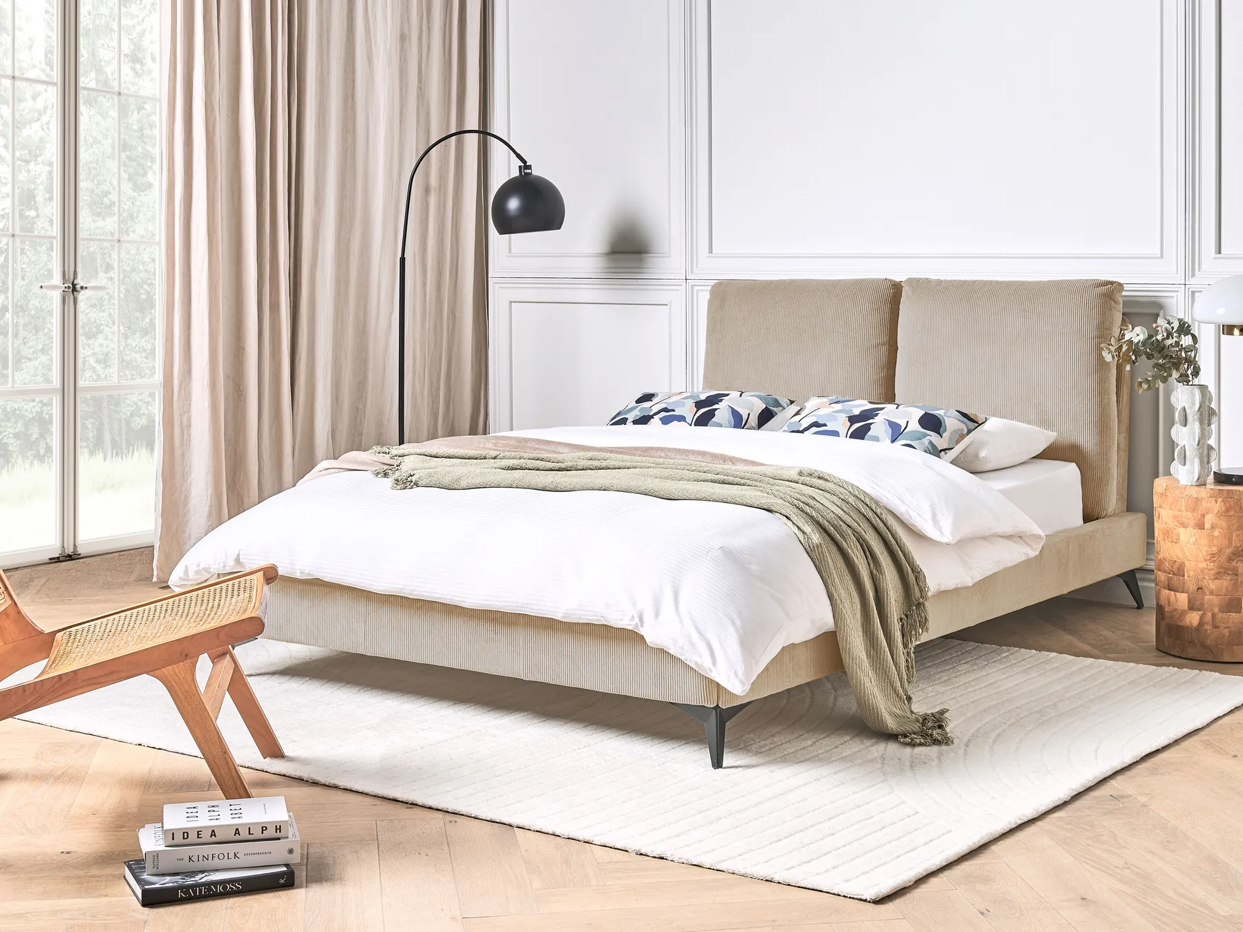 Säng med lamellram Manchester MELLE 140 x 200 cm Taupe_882199
