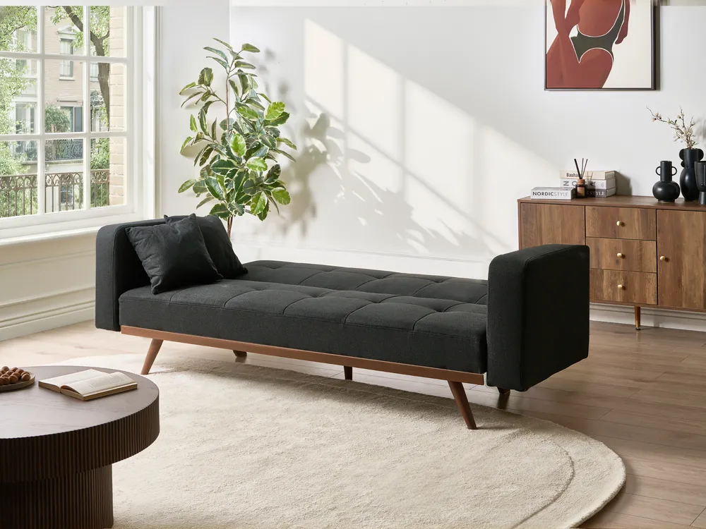 Bäddsoffa 3-sits HJULBY Svart_1030219