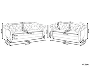Living Room Set 5 Seater SKIEN Velvet Light Beige_743749