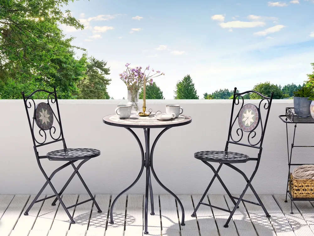 Bistro Table CARIATI 60 cm 60 cm Black