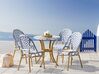 Bistro Table RIFREDDO 70 cm 70 cm Tempered Glass Blue