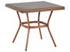 Garden Dining Table CASPRI II 80 cm 80 cm Glass Grey