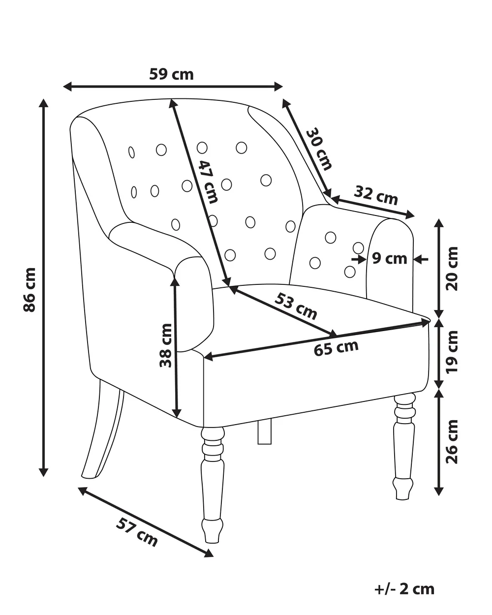 Armchair MANDAL Fabric Pink_677153