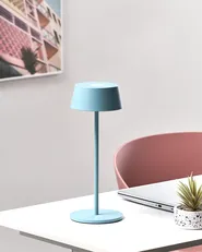 Wireless LED Table Lamp GUDER with Dimmer Metal Blue_1042213