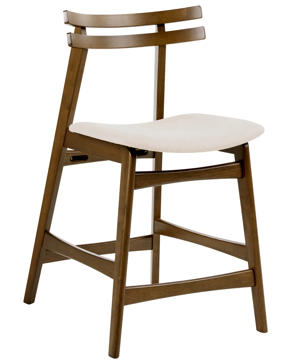 Set med 2 barstolar CYNTHIANA Trä Brun/ Off-White_1060401