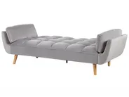 Sofa Bed 3 Seater ASBY Velvet Light Grey_788068