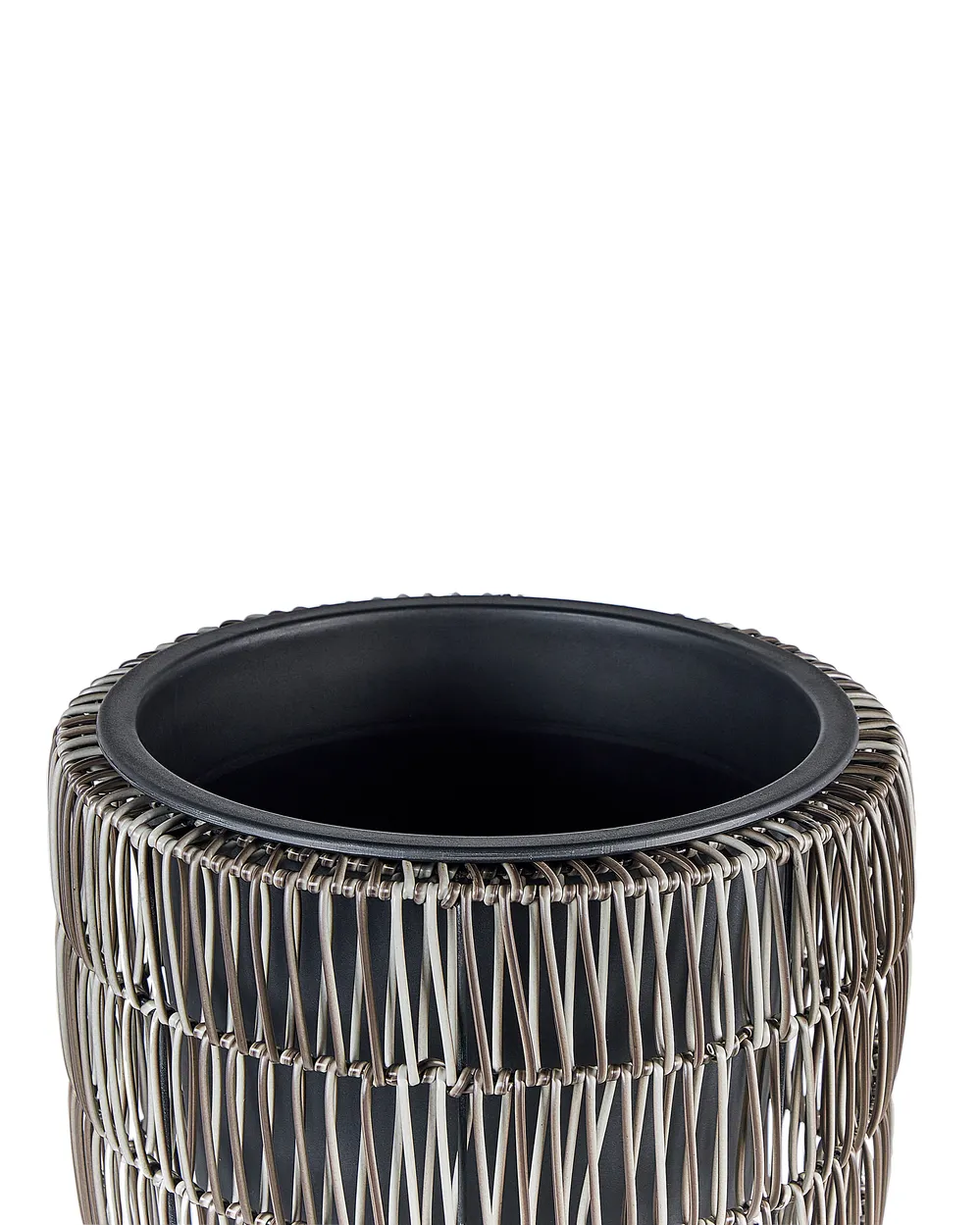Set of 2 Plant Pots CHELONE 26/34 cm PE Rattan Brown_914506