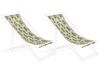 Set of 2 Sun Lounger Replacement Fabrics ANZIO/AVELLINO 113 x 44 cm Pink