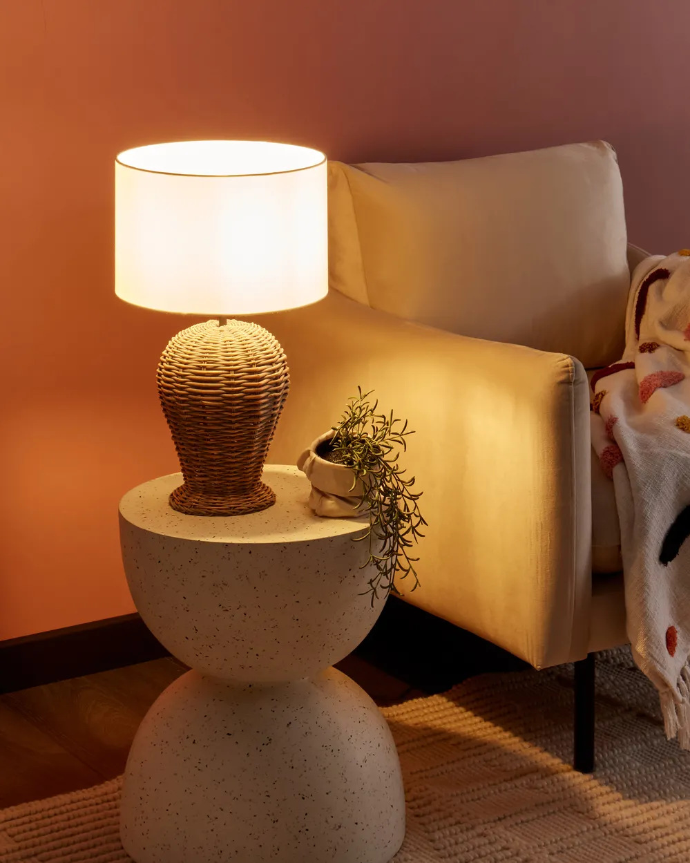 Table Lamp FURELOS Rattan Natural