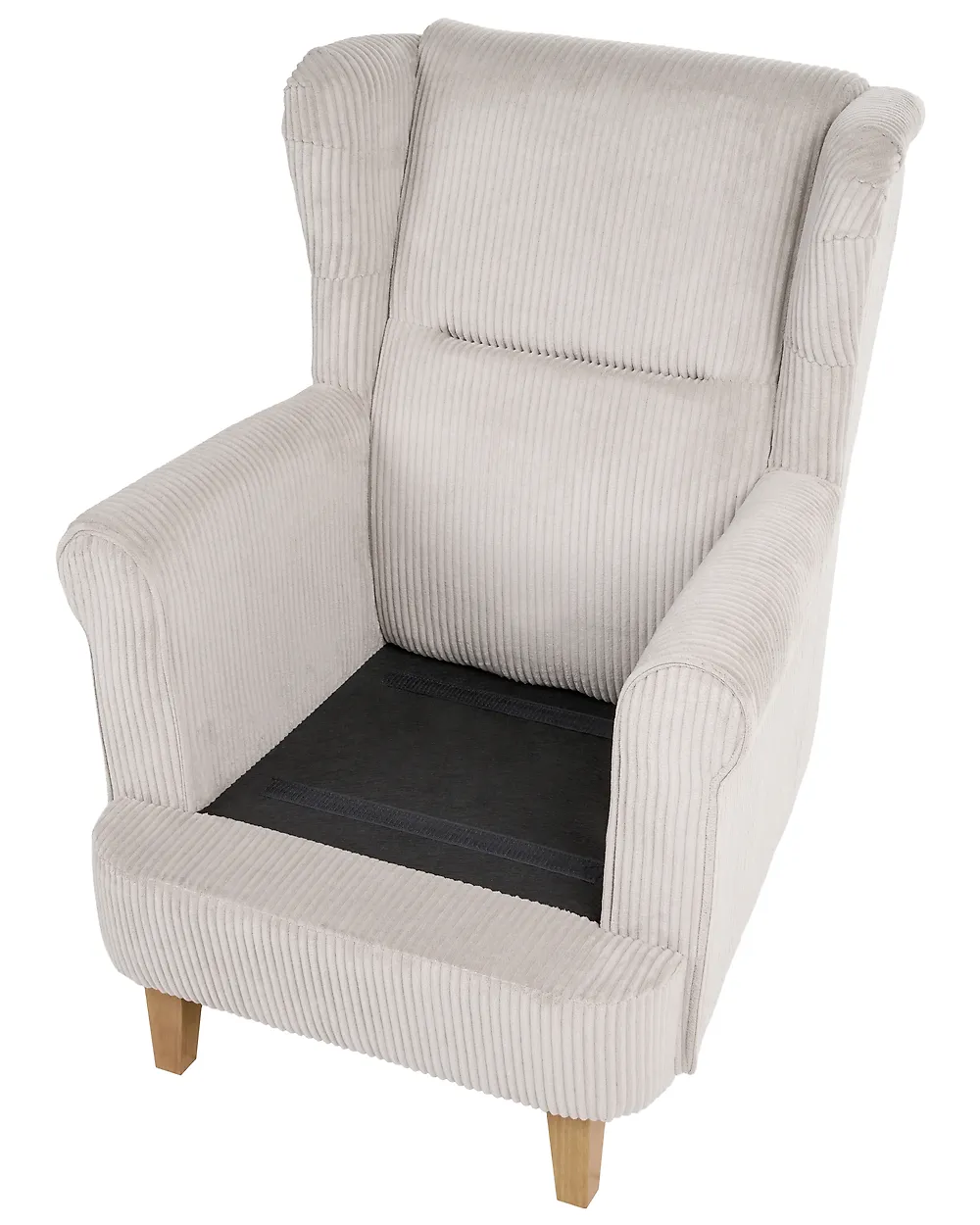 Wingback-tuoli ABSON Vakosametti Beige_1186227