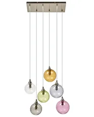 Pendellampe med 6 lys TUDDI Glass Flerfarget_1033891