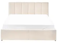Ottoman Bed DREUX Velvet Light Beige 140 x 200 cm (EU Double)_1012257