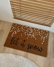 Dörrmatta CANAREM Naturlig 60 x 90 cm Julmotiv Kokosfiber_1031517