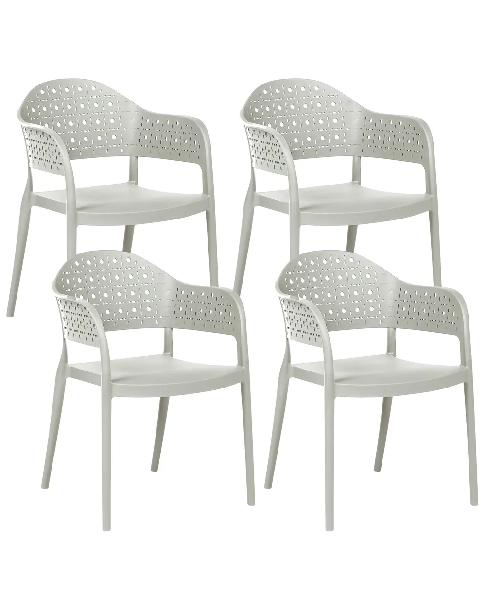 Set of 4 Chairs NARINO Light Green