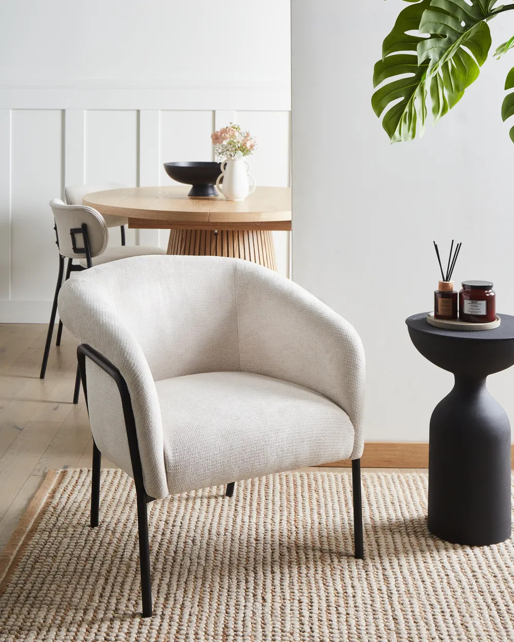 Armchair KROSSEN Fabric Light Beige