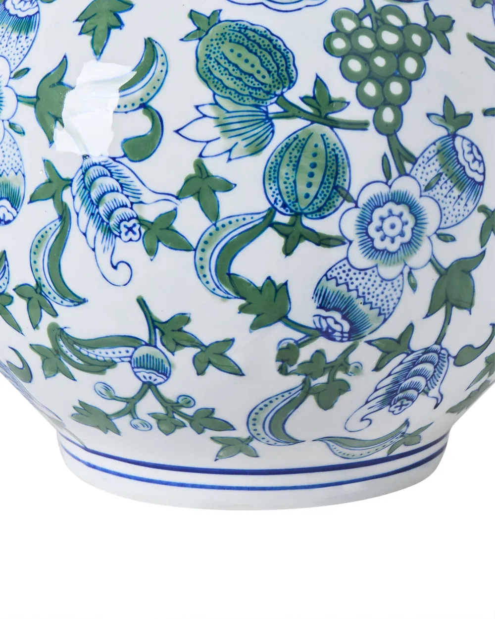 Flower Vase MOSTOLES 45 cm Porcelain White/ Blue_1052861