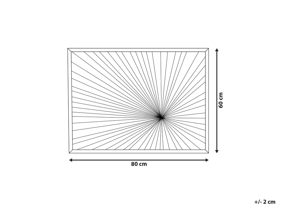 Väggdekoration MERIDA Teakträ 60 cm Brun_785324