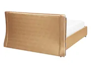 Bed with LED Leather PARIS 140 x 200 cm (EU Double) LED Gold_749024