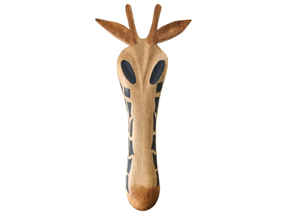Wall Decor Giraffe EKPOMA Mango Wood 68 cm Light Brown