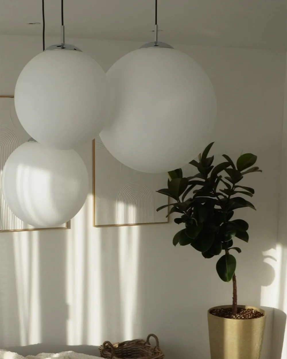 Pendant Lamp BARROW Glass White_977482