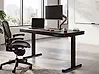 Työpöytä sähkösäädettävä KENLY 120 cm x 60 cm USB-portilla Musta