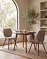 Ruokatuolisetti 2 kpl LISLE Kangas Beige