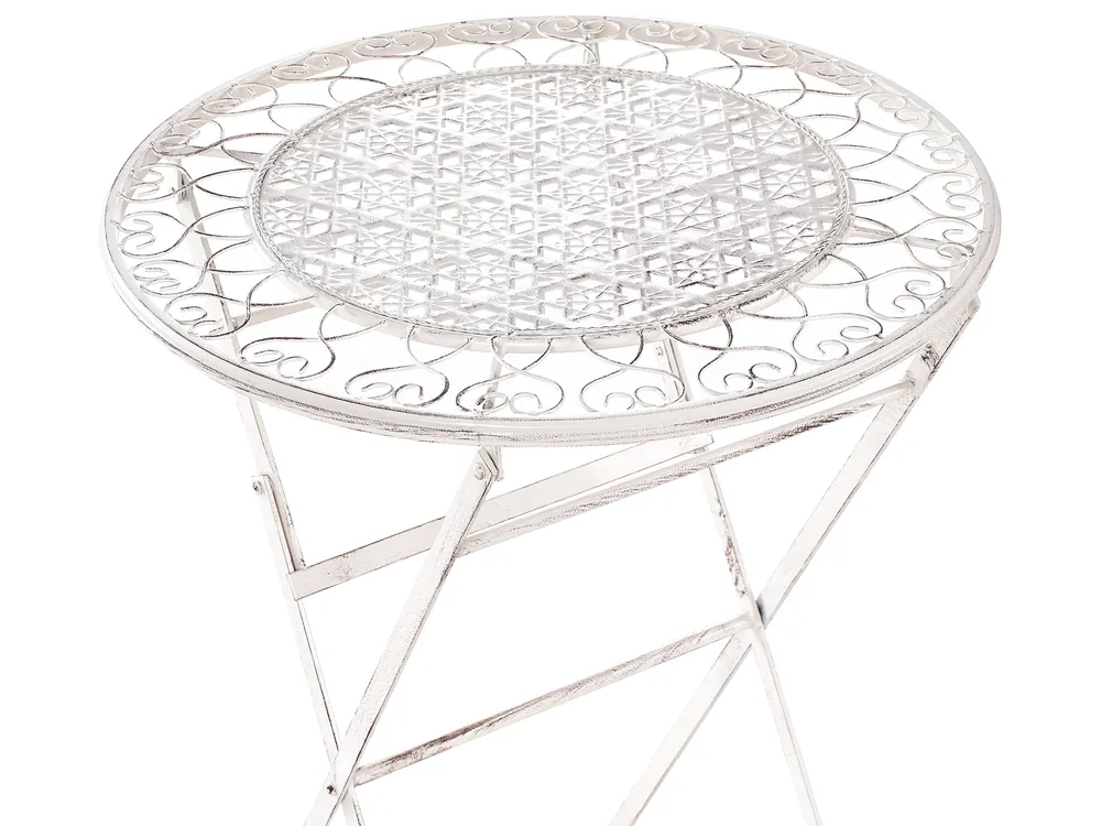 Garden Bar Table TRIESTE 60 cm 60 cm Metal Light Beige_966415