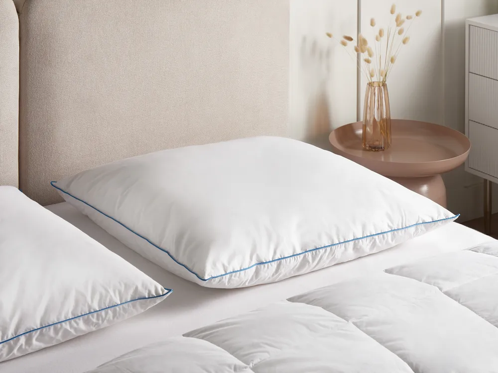 Duck Feather and Down Bed Pillow High Profile White ANETO Various Sizes
