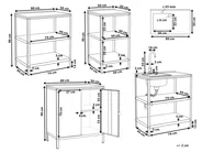 4 Piece Outdoor Kitchen Set with Sink VILAMA Black Metal_872639