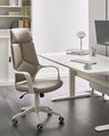 Office Chair DELIGHT II Faux Leather Taupe