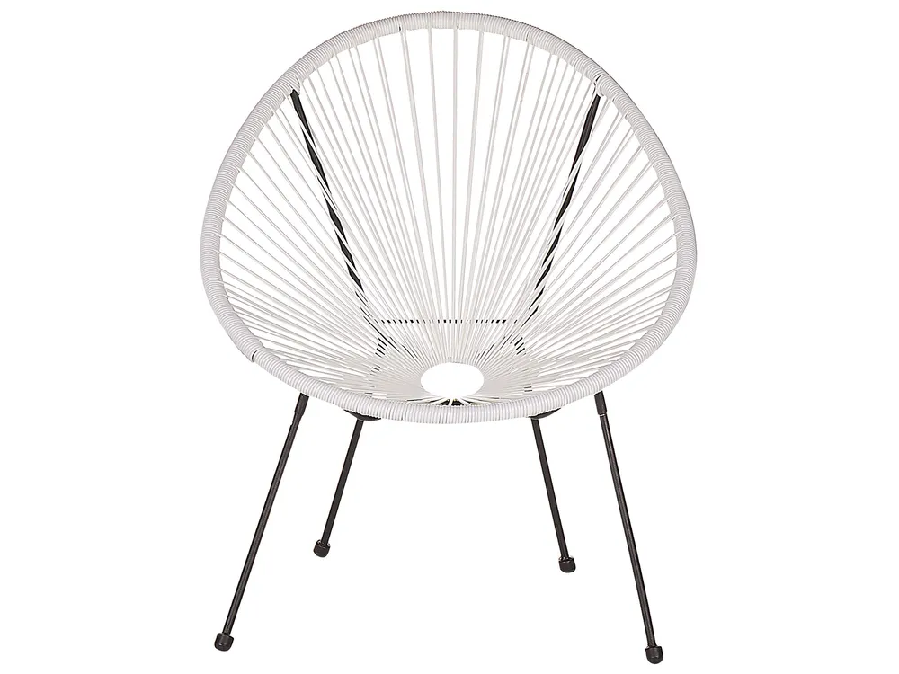 Bistro Set ACAPULCO II PE Rattan White_811586