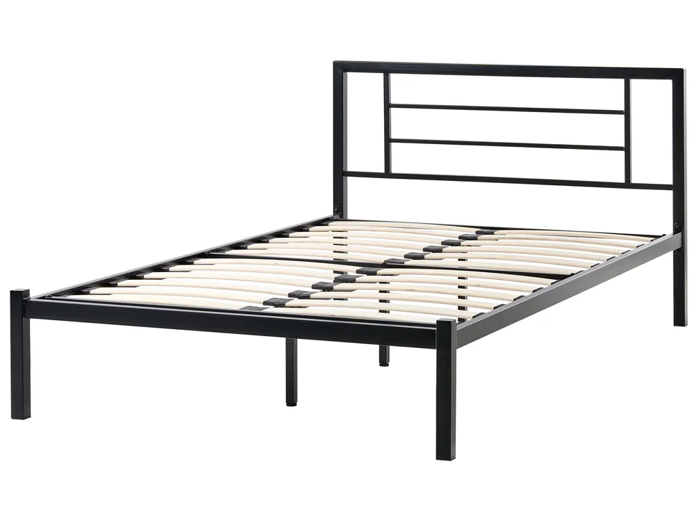 Sänky metalli CUSSET 120 x 200 cm Musta_1026476