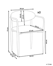 Set med 2 matstolar TANEVIK Ljusbeige_1059344