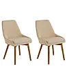 Ruokatuolisetti 2 kpl MELFORT Kangas Beige