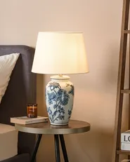 Table Lamp BELUSO Porcelain White/ Blue_883001