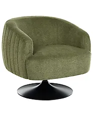Swivel Armchair NORAGER Fabric Green_1169081
