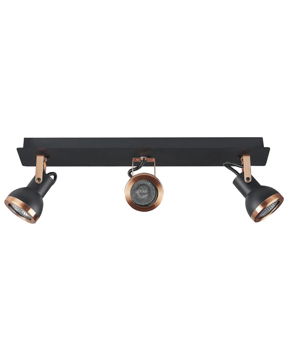 Spotlight med 3 lampor BARO Justerbar Metall Svart_828923